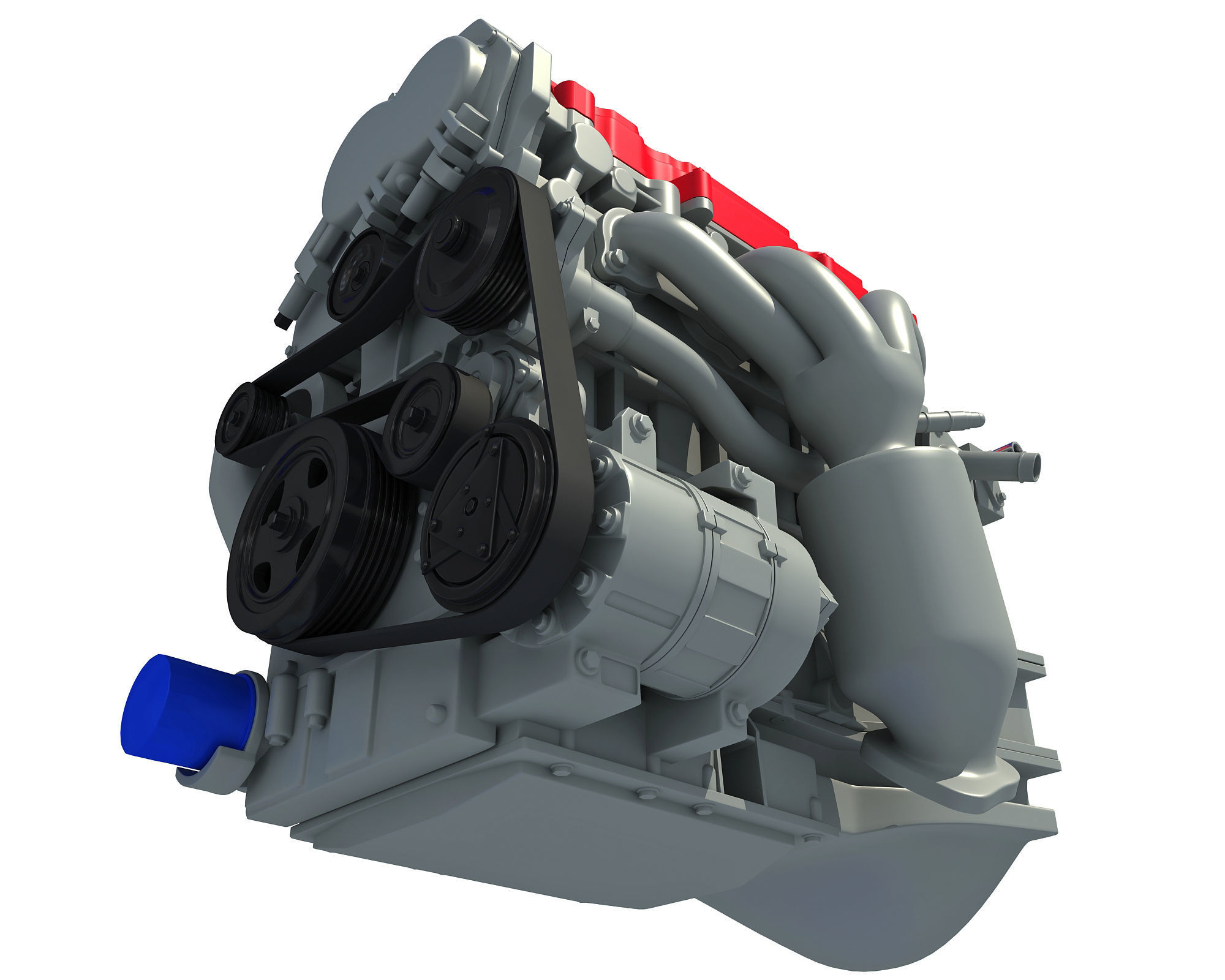 Car Engine 3D model_9