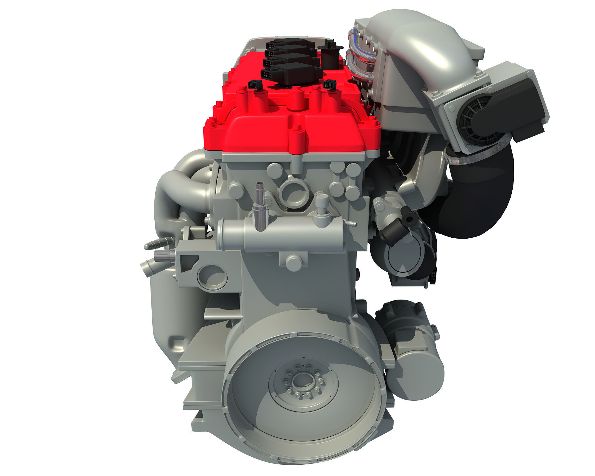 Car Engine 3D model_3