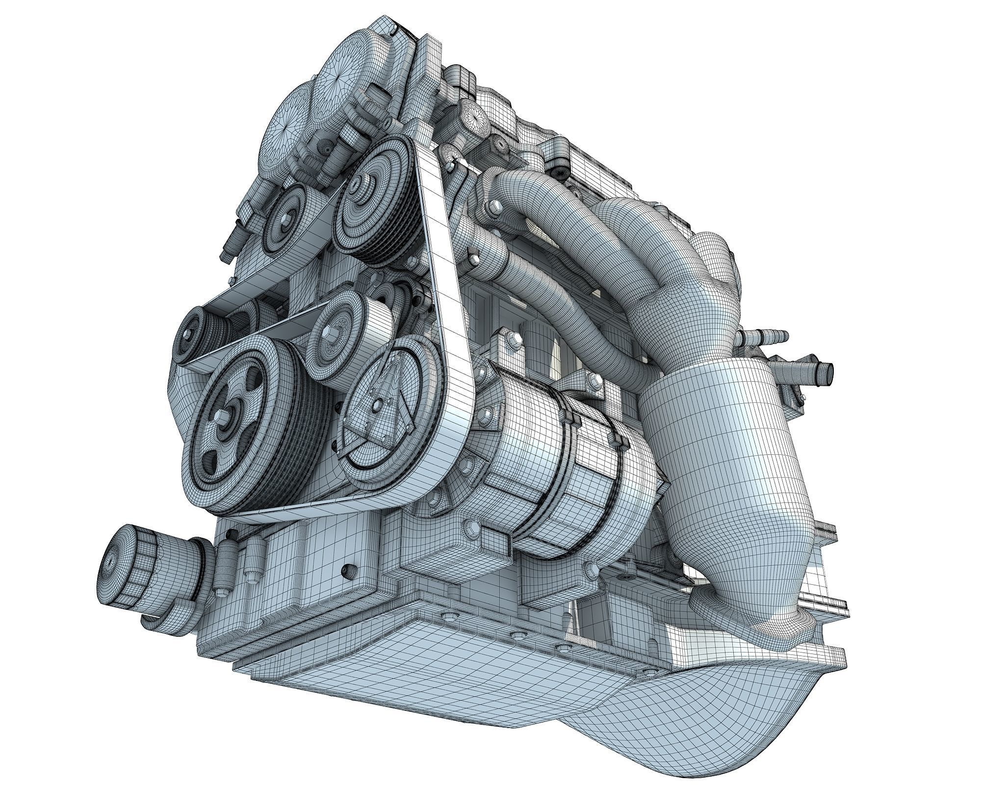 Car Engine 3D model_15