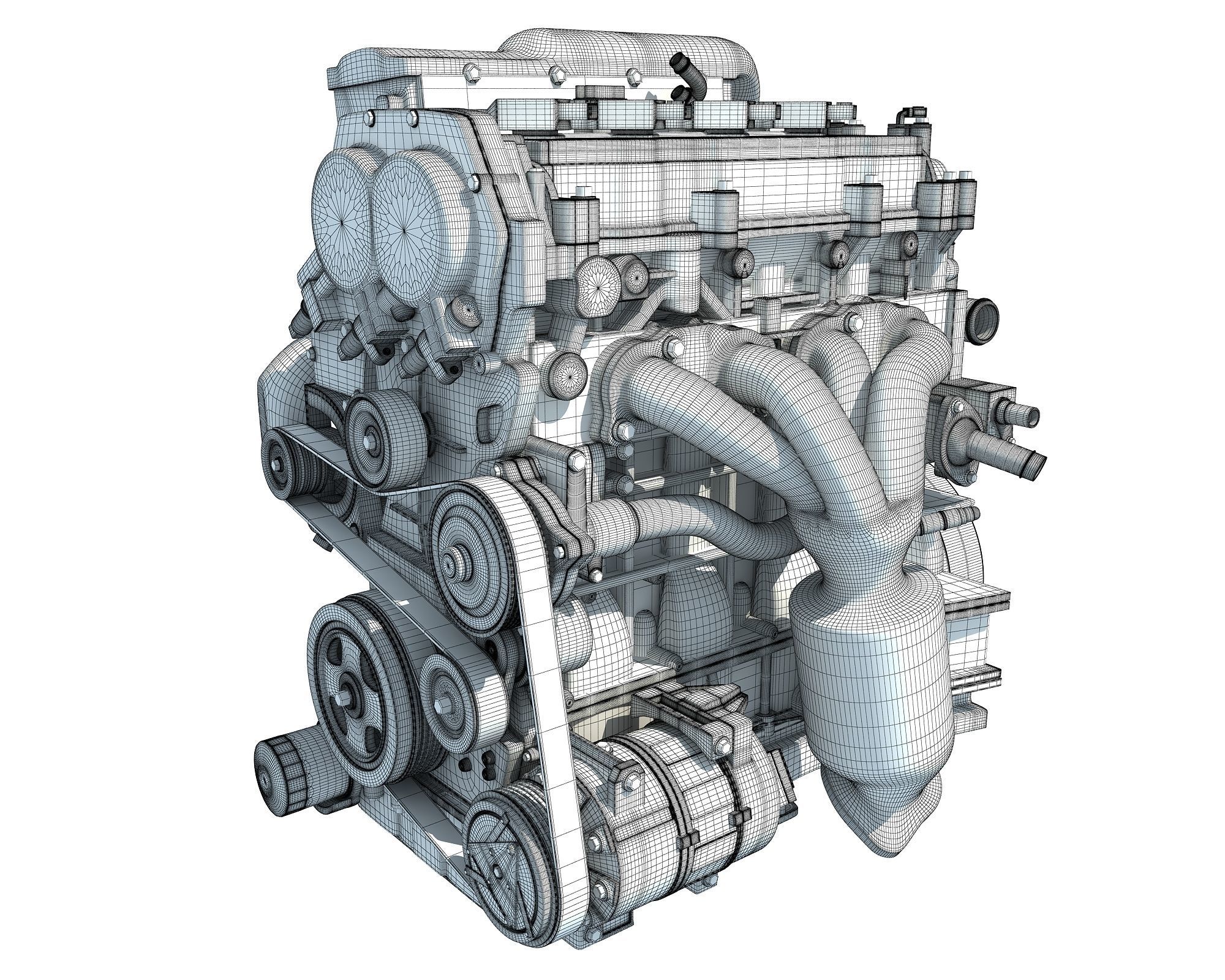 Car Engine 3D model_12