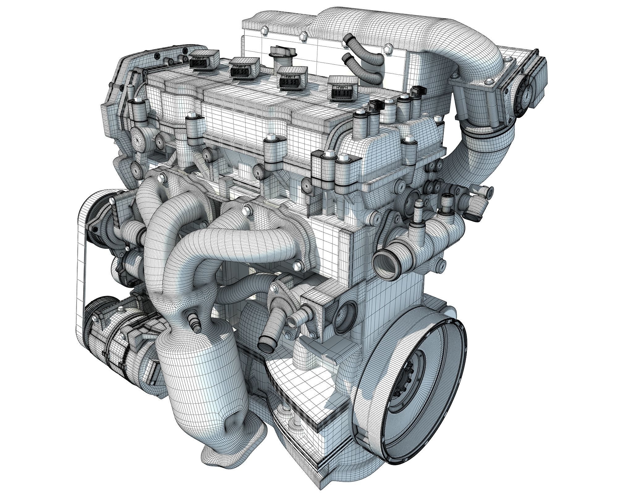 Car Engine 3D model_13
