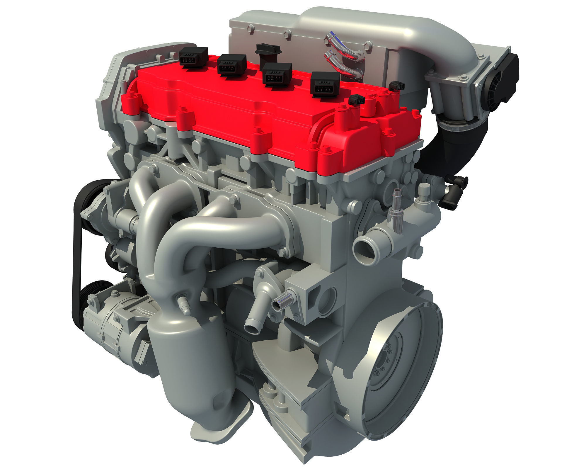 Car Engine 3D model_2