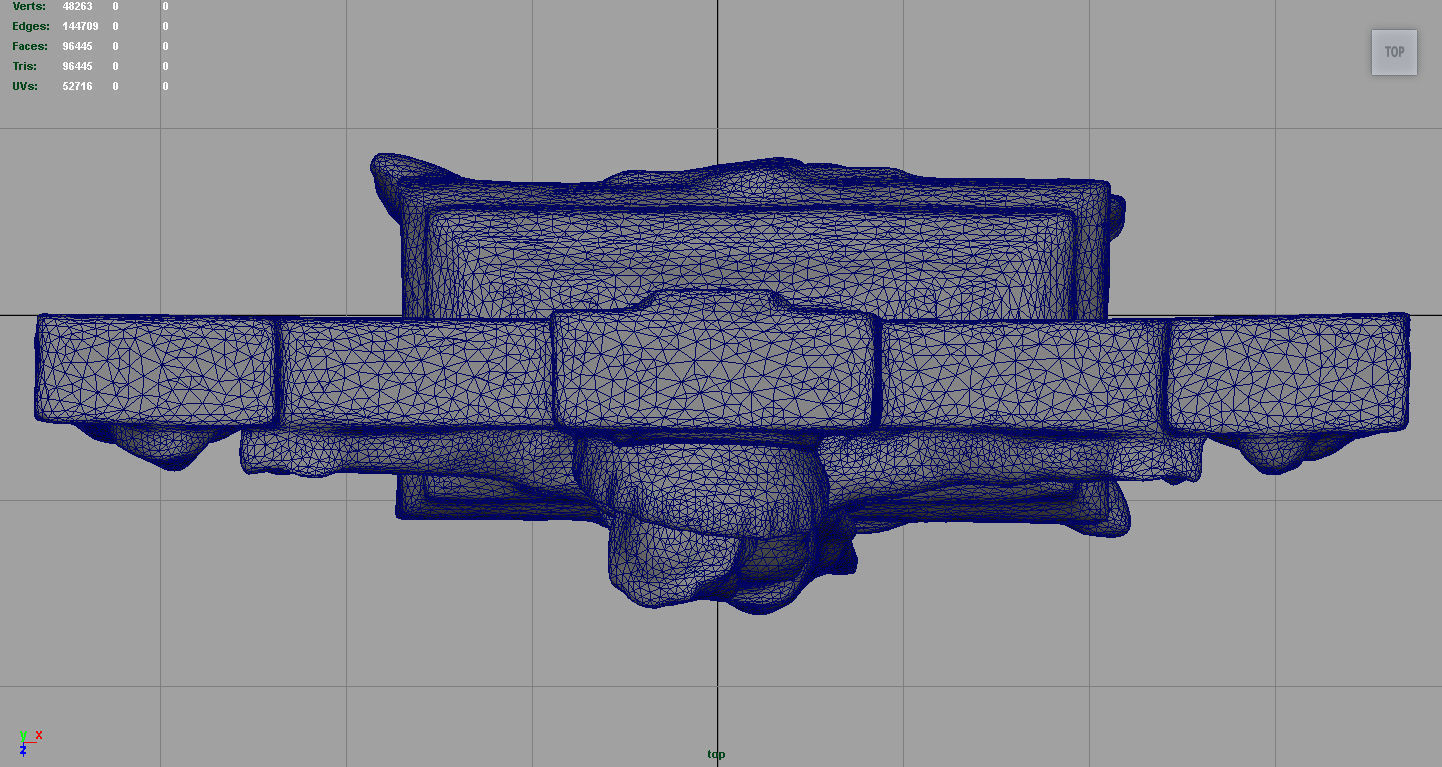 Crucifix jesus on cross Low-poly 3D model_9