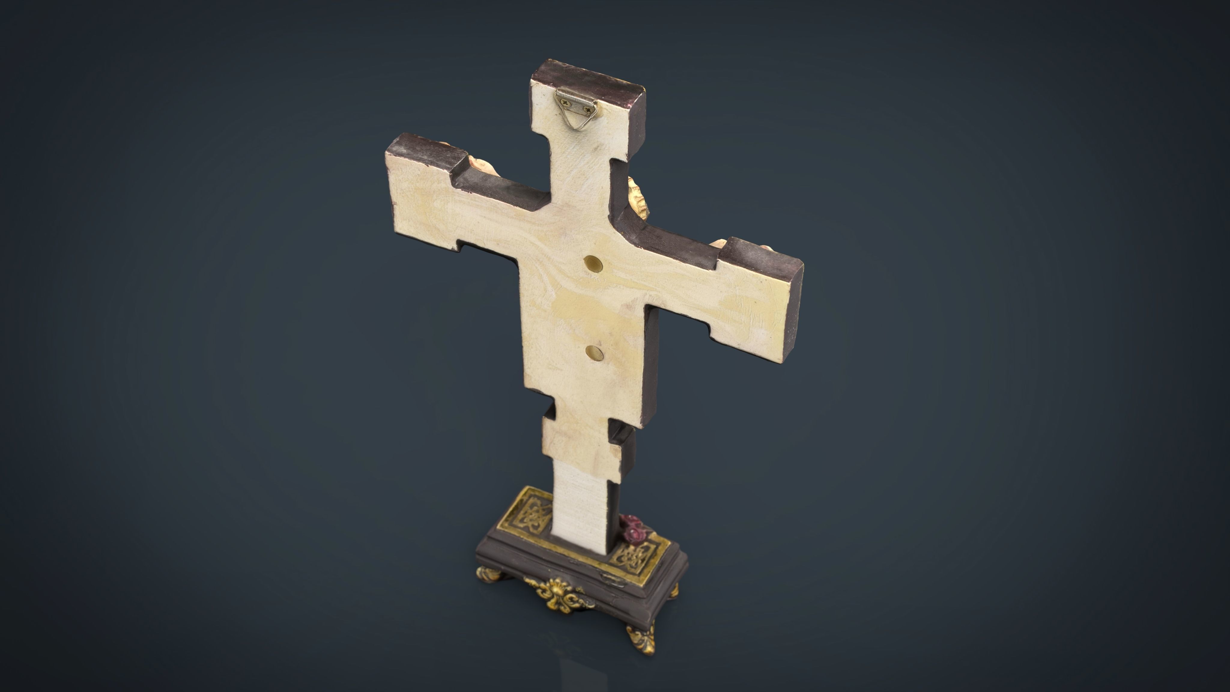 Crucifix jesus on cross Low-poly 3D model_11