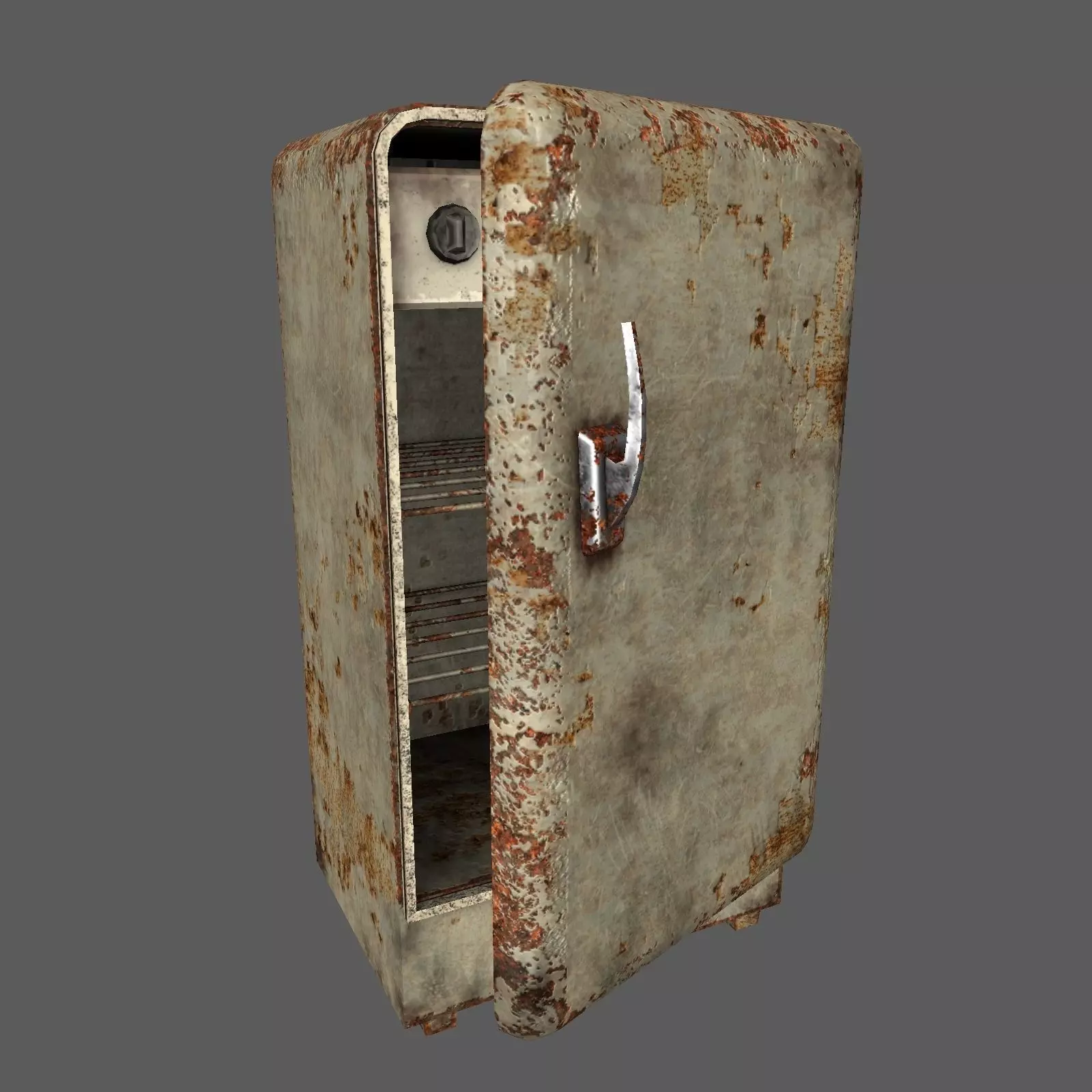 Old refrigerator Free low-poly 3D model