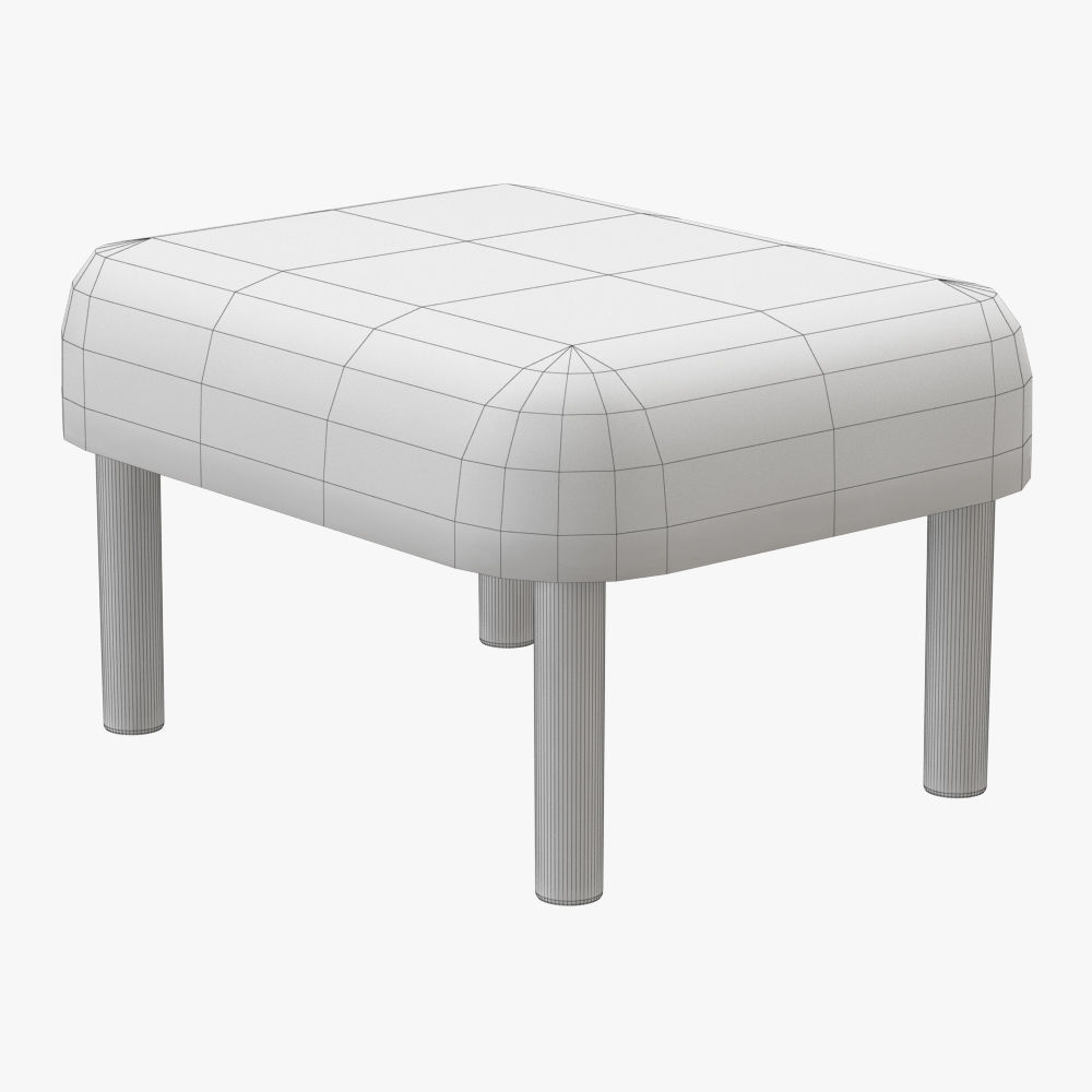 Bronwen Sheepskin Footstool 3D model_3