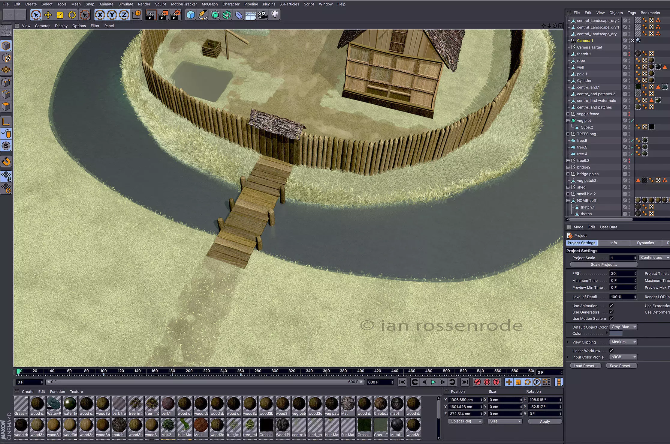 Medieval Historical fort village 3D model_0