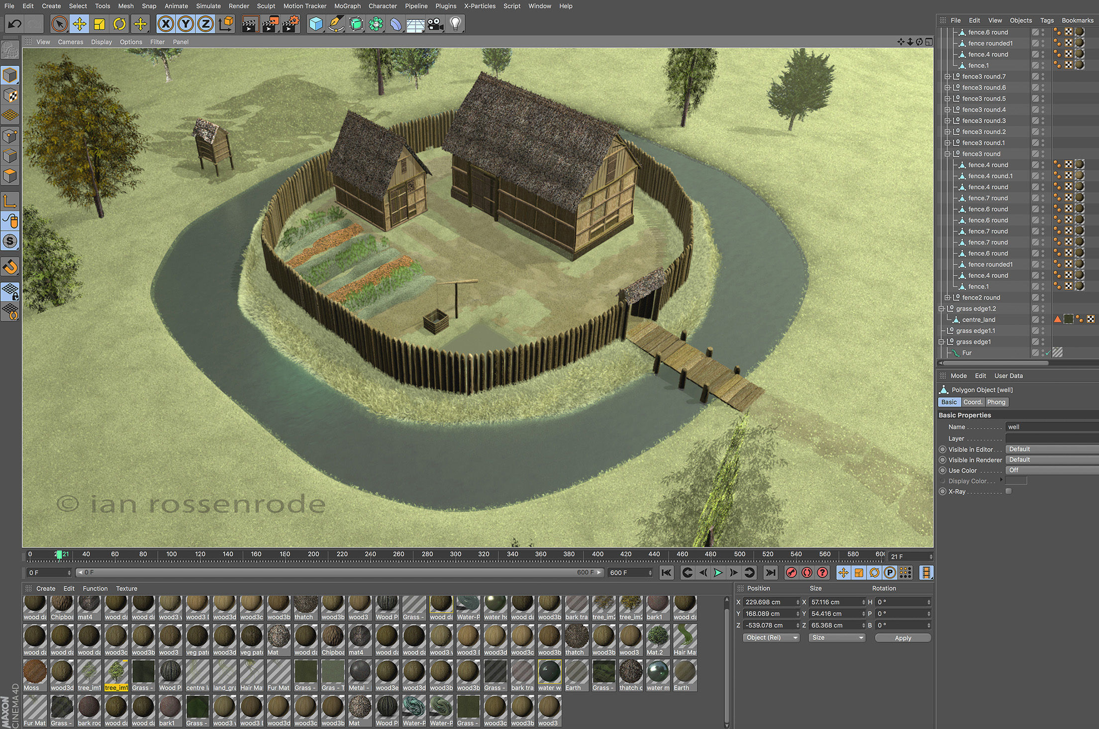 Medieval Historical fort village 3D model_1