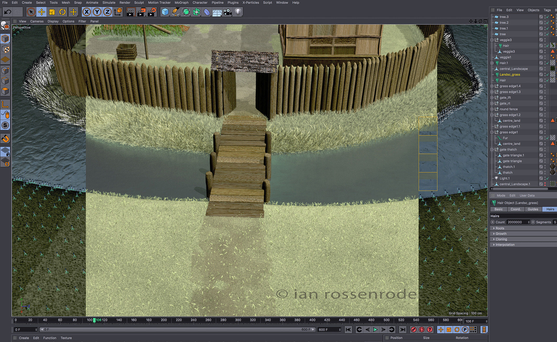 Medieval Historical fort village 3D model_3