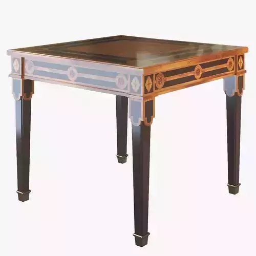 Table square with gold accents