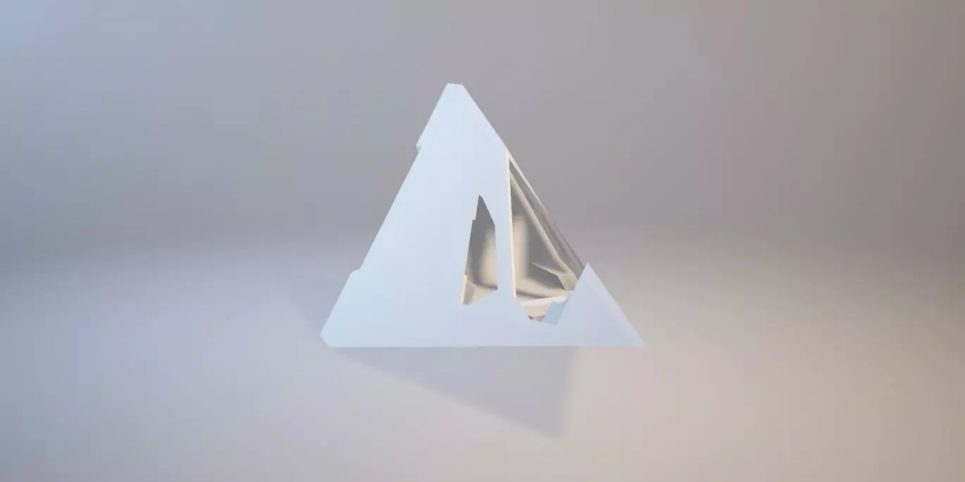 V-X spacecraft Low-poly 3D model_0