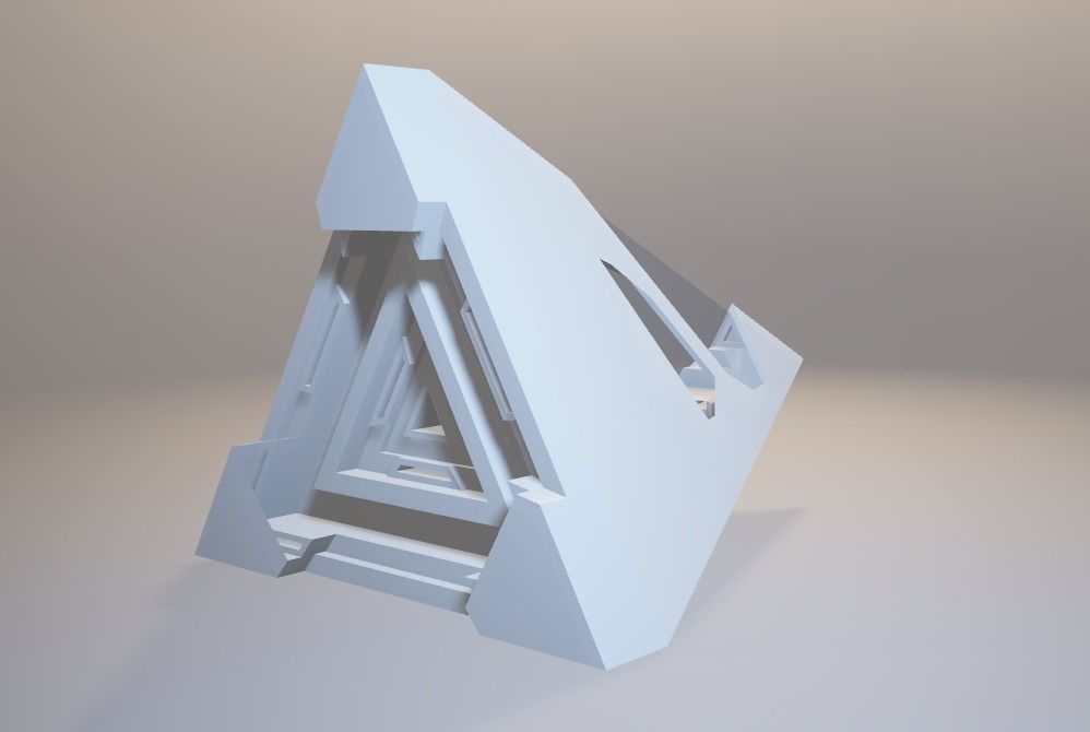 V-X spacecraft Low-poly 3D model_1