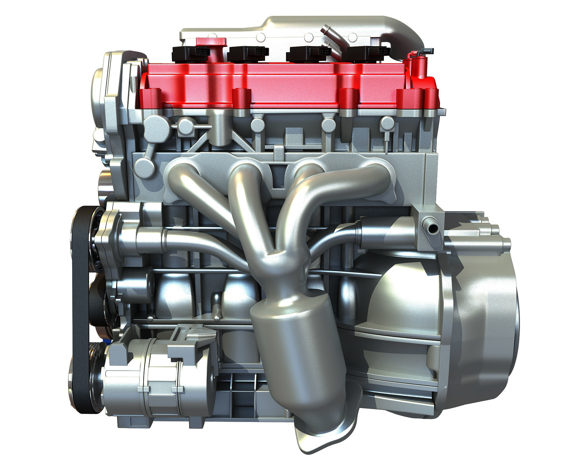 Generic Car Engine 3D model_1