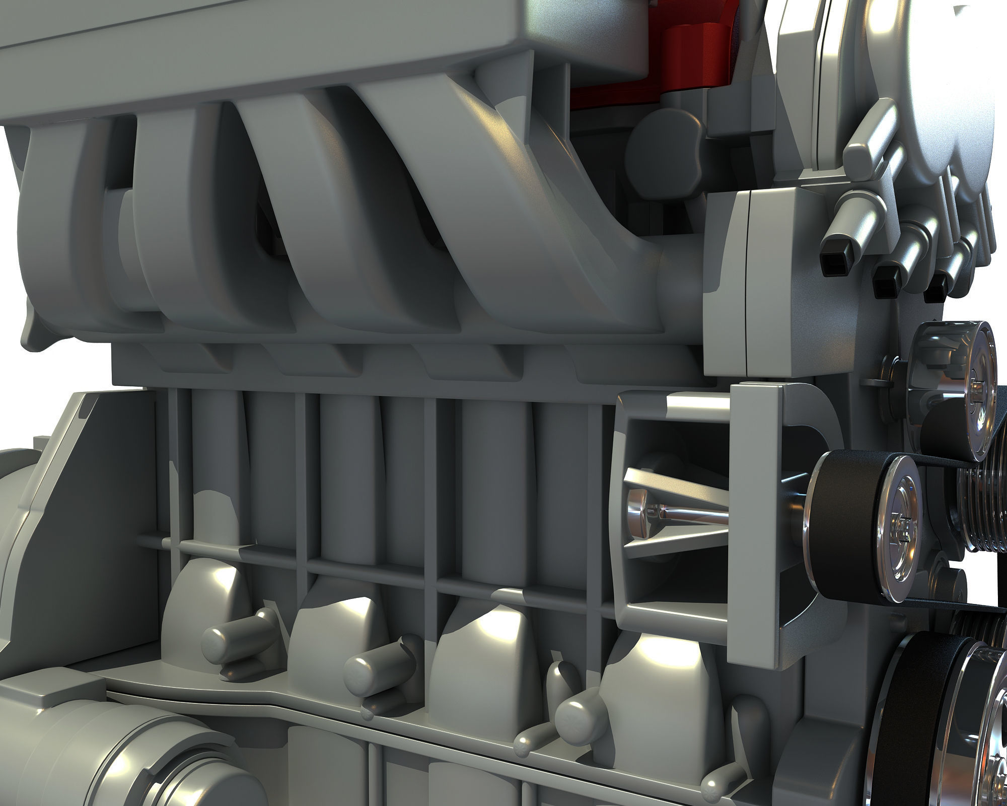 Generic Car Engine 3D model_10