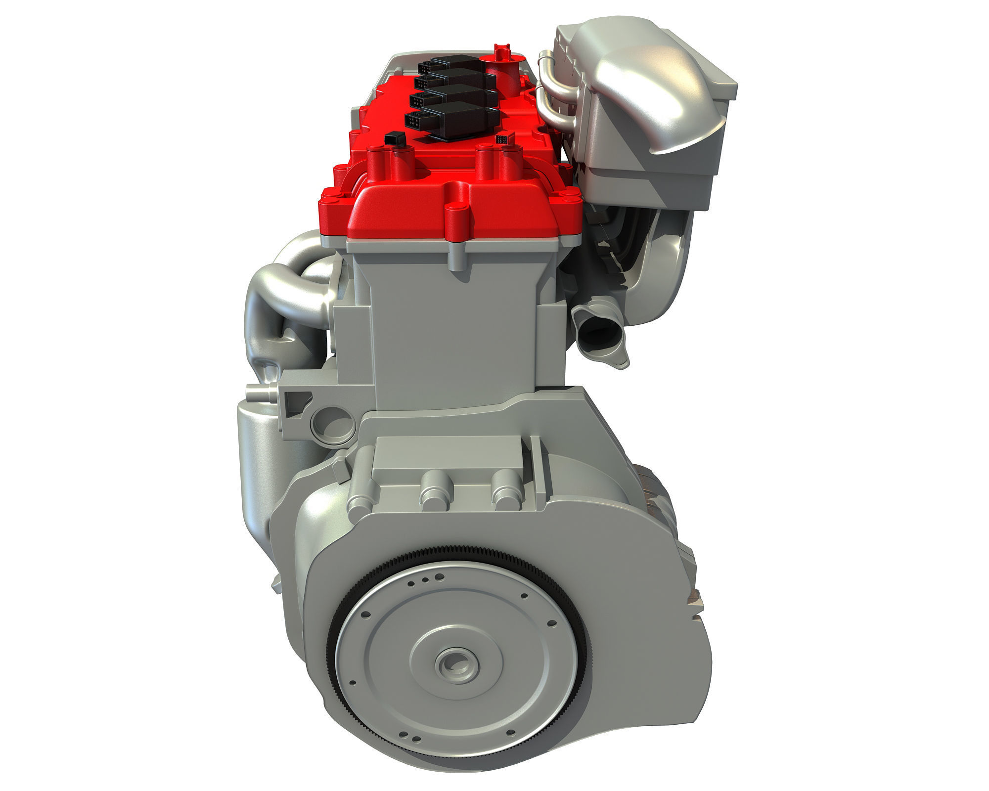 Generic Car Engine 3D model_3