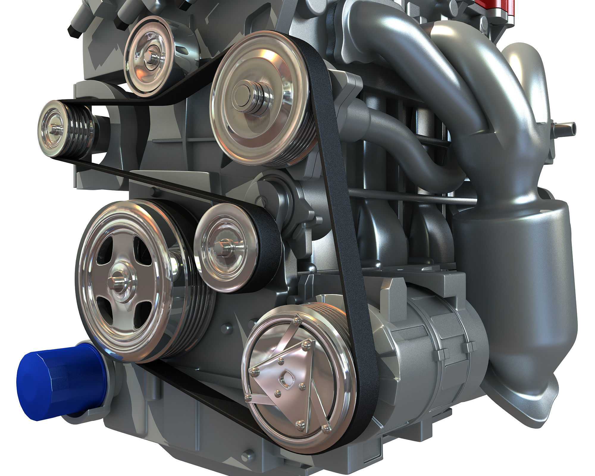 Generic Car Engine 3D model_11
