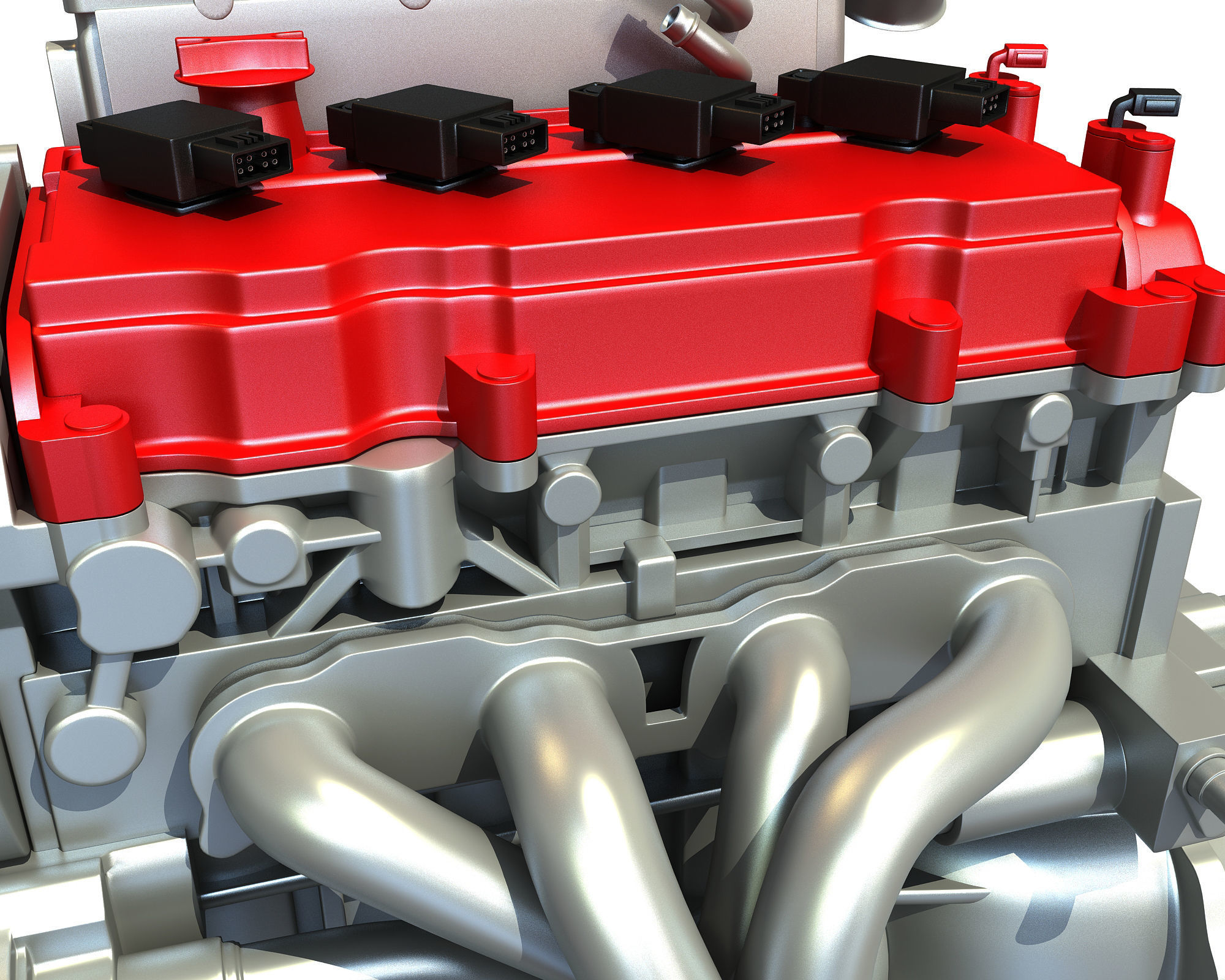 Generic Car Engine 3D model_9