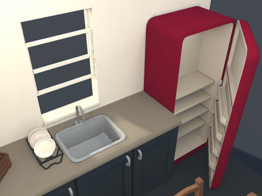Low Poly Modular Kitchen Low-poly 3D model_2