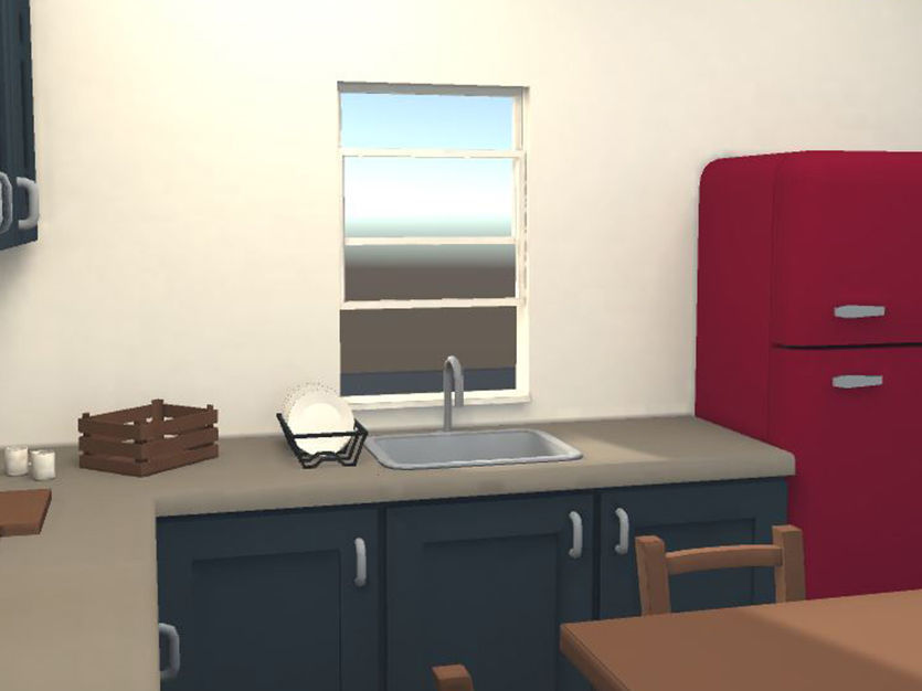 Low Poly Modular Kitchen Low-poly 3D model_3