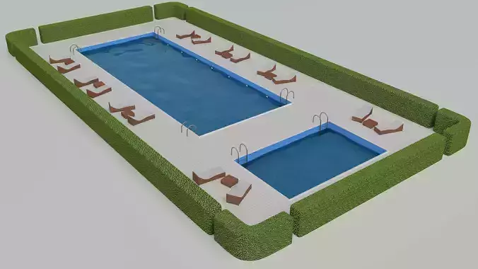 Swimming Pool Scene 3D model