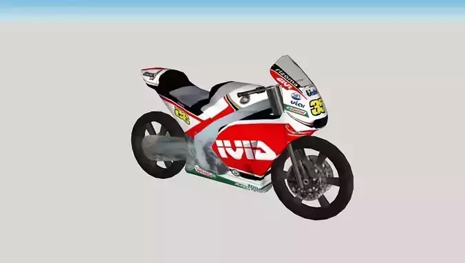 Moto GP Bike Low-poly 3D model