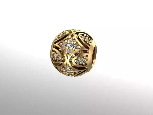 patterned charm ball 3D print model