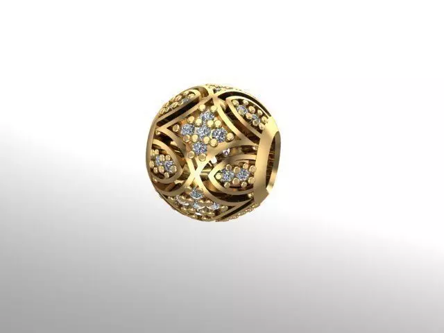 patterned charm ball 3D print model_0