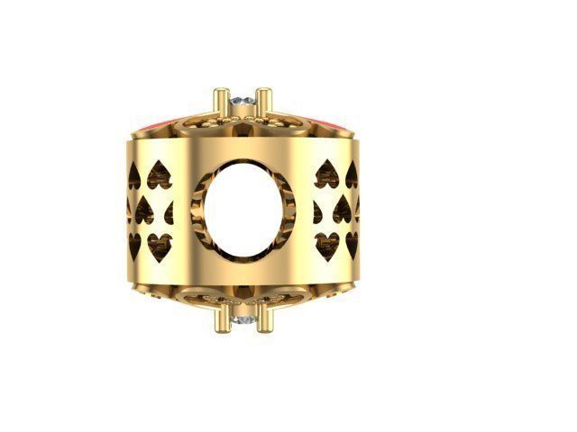 hearts with painted stones 3D print model_3