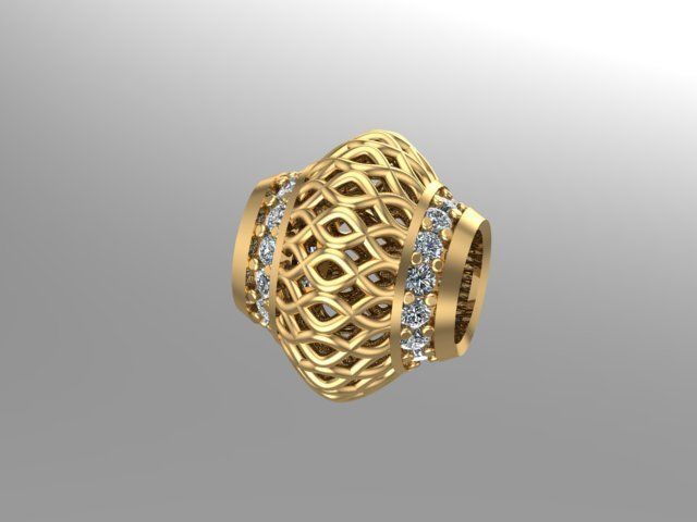 wicker patterned charm ball  3D print model
