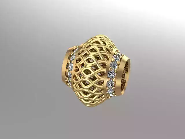 wicker patterned charm ball 