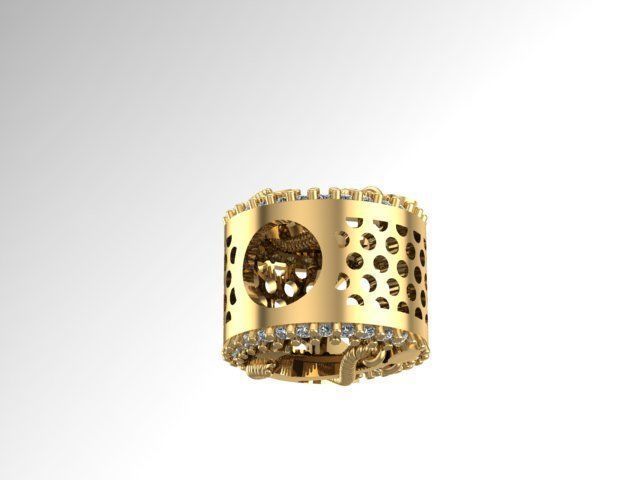 ship anchor charm ball  3D print model_1