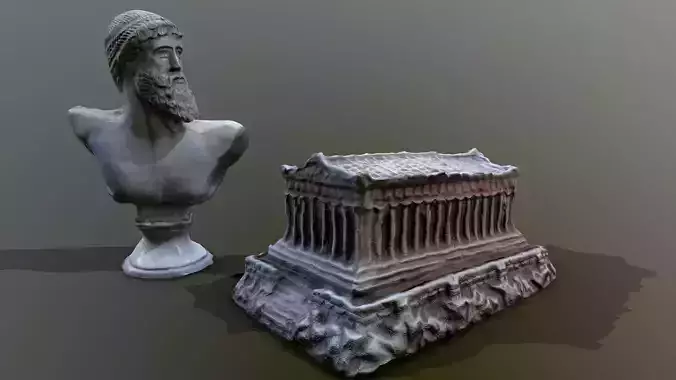 Greek statues 3d scanned Low-poly 3D model