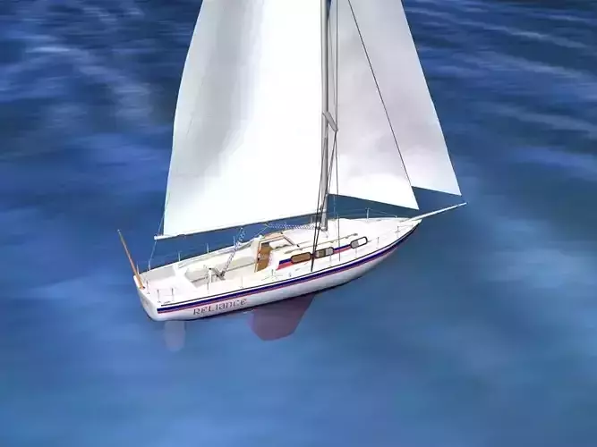 30 Foot Sailboat V03 3D model
