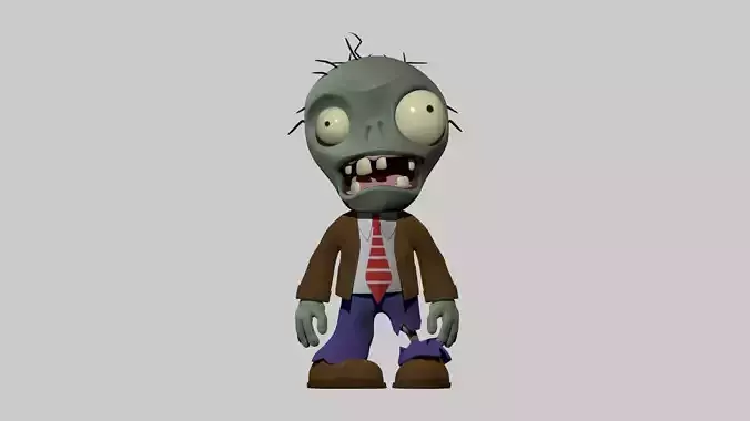 Plants vs Zombies Basic Zombie HighPoly
