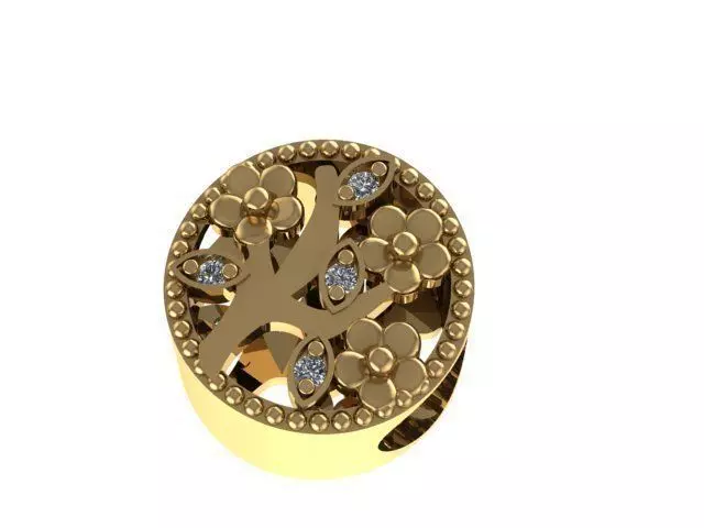 stony flowers charm ball 3D print model
