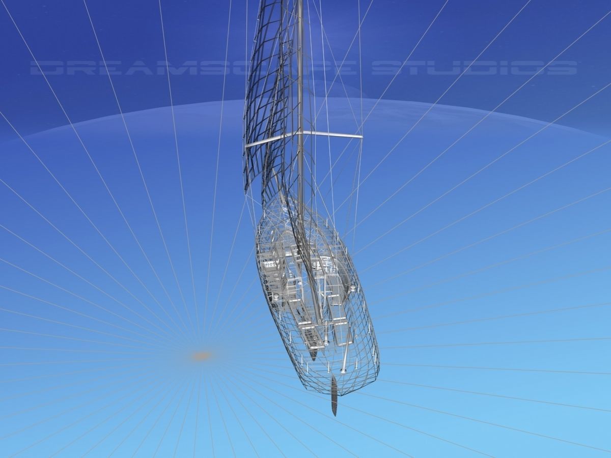 30 Foot Sailboat V08 3D model_18