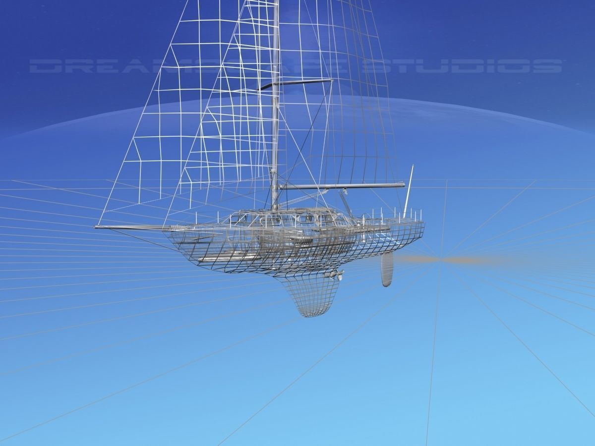 30 Foot Sailboat V11 3D model_16