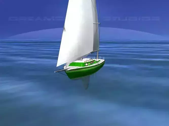 30 Foot Sailboat V12 3D model