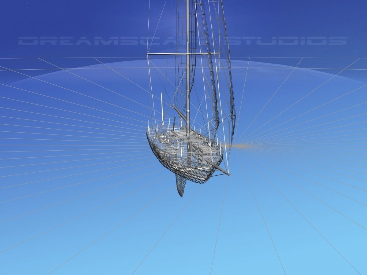 30 Foot Sailboat V15 3D model_13