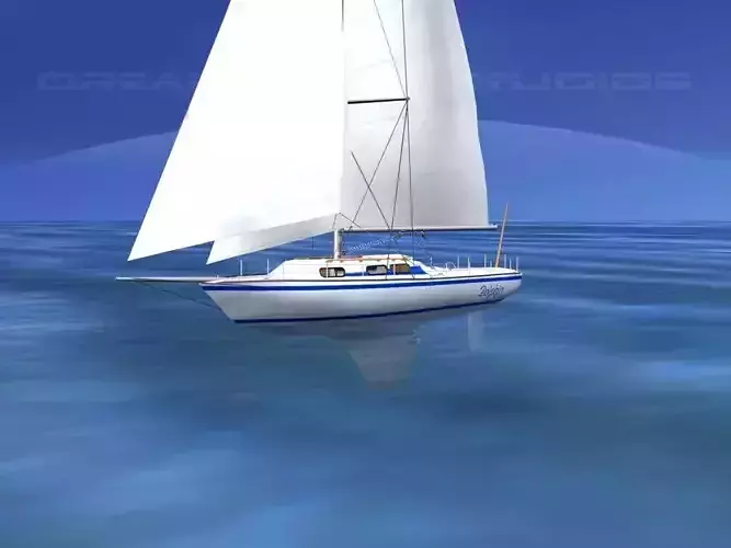 30 Foot Sailboat V15 3D model