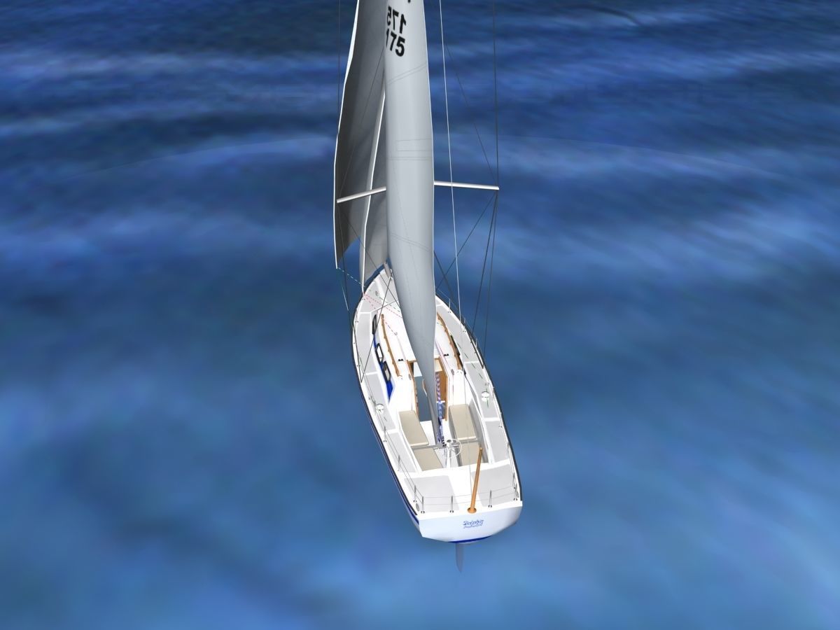 30 Foot Sailboat V15 3D model_7