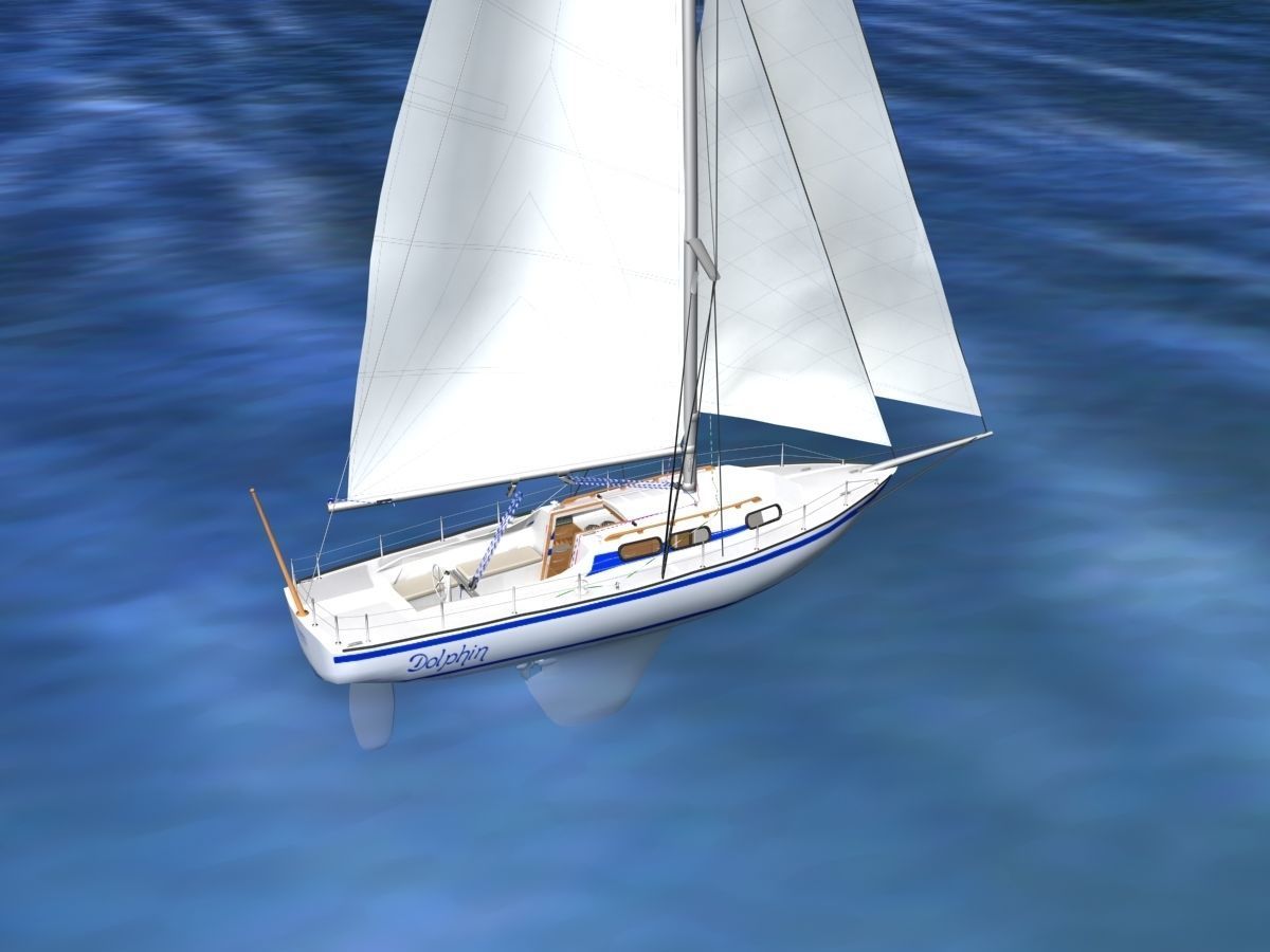 30 Foot Sailboat V15 3D model_5