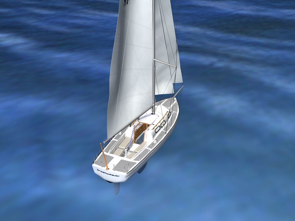 30 Foot Sailboat V16 3D model_6
