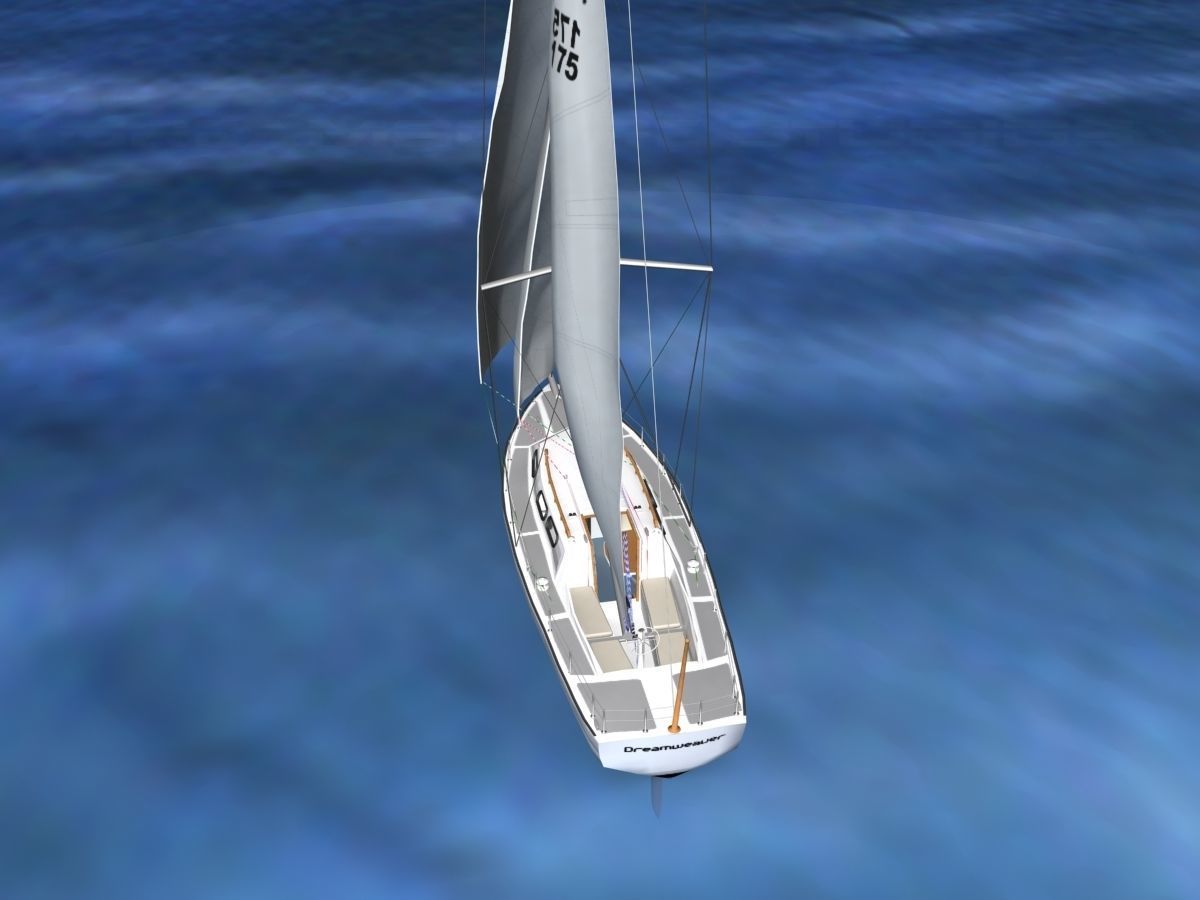 30 Foot Sailboat V16 3D model_7