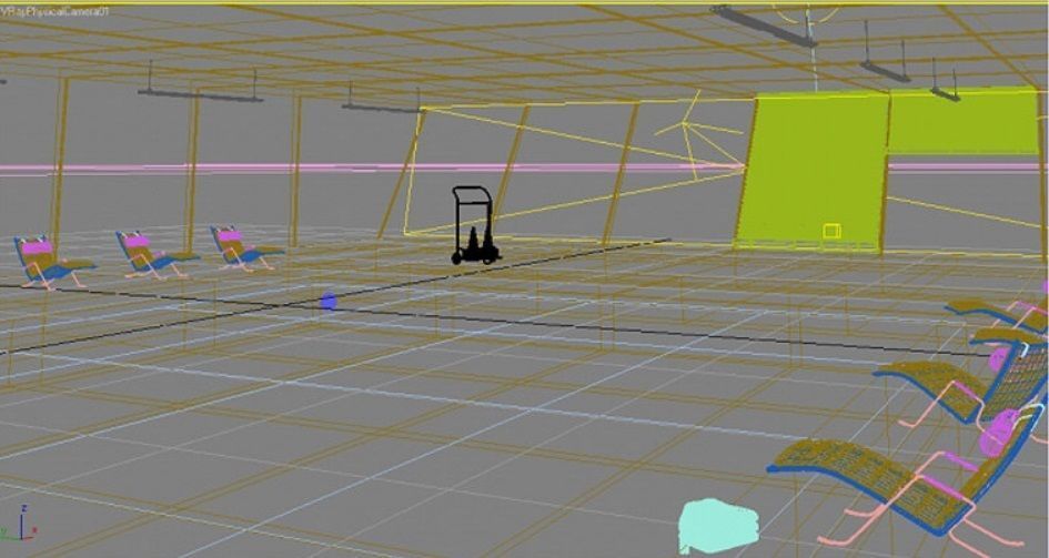 Indoor Swimming Pool Scene 3D model_1