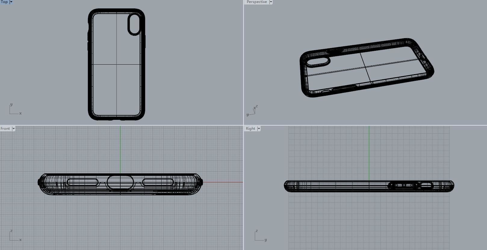 Original customizable design iphone x black case  3D model 3D print model_17