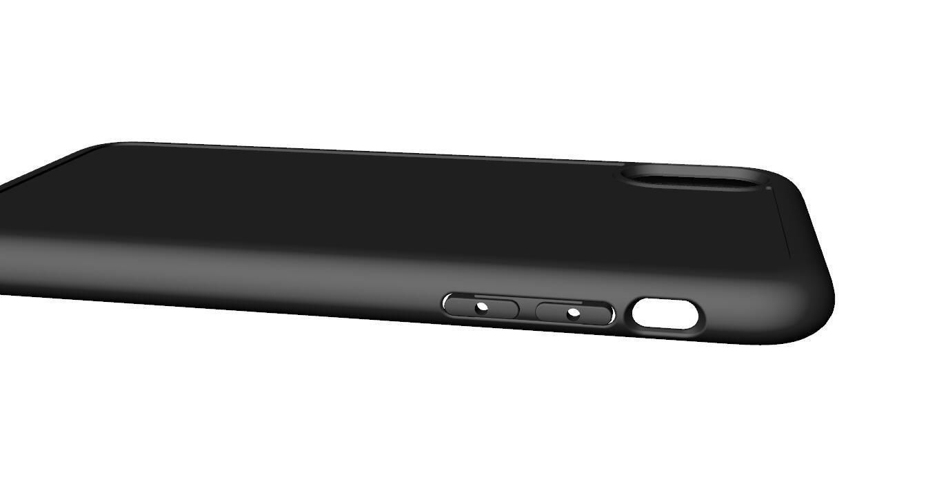 Original customizable design iphone x black case  3D model 3D print model_5