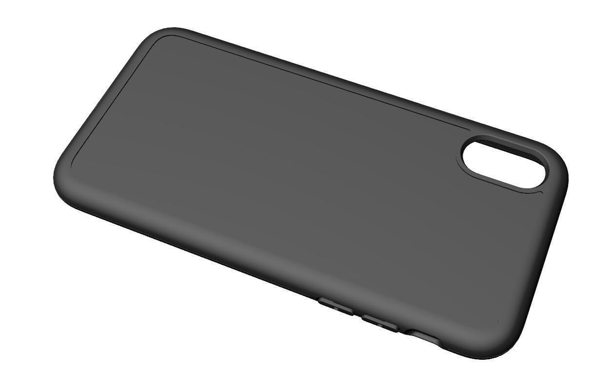Original customizable design iphone x black case  3D model 3D print model_6