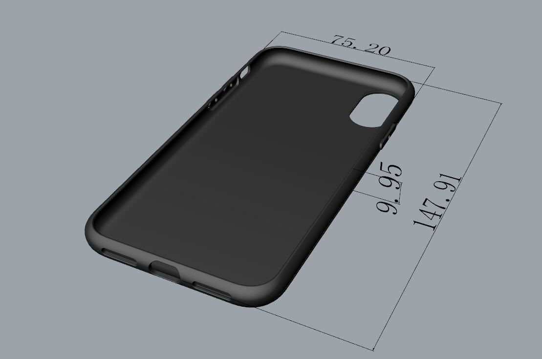 Original customizable design iphone x black case  3D model 3D print model_21