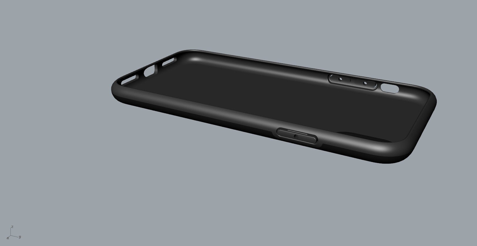 Original customizable design iphone x black case  3D model 3D print model_29